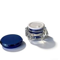 Flacon distributeur cosmétique haut de gamme de 50 g, pot de crème anti-acné, boîte bleue, format d'essai, flacon diamant, emballage de produits de soin de la peau