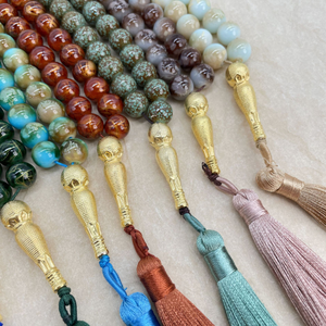 뜨거운 판매 하이 퀄리티 종교 보석 선물 절묘한 이슬람 묵주 목걸이 패션 33Pcs 10mm 비즈 아랍어 술 팔찌 - Product Image 2