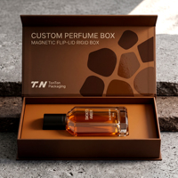 Boîte cadeau personnalisée pour eau de toilette marron et boîte de présentation magnétique pour parfum avec boîte en papier pour emballage de parfum