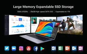 Vgke <span class=keywords><strong>lapbook</strong></span> Pro 15.6นิ้ว Intel dual-core 1920x1080 12GB RAM 256GB SSD Win 11แล็ปท็อป backlit คีย์บอร์ดกล้องโลหะภาษาอังกฤษ - Product Image 2