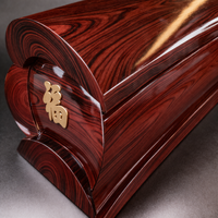 Ataúd de Madera de Pino Económico Personalizado al por Mayor, Ataúd de Madera Tallado a Mano, Ataúd de Madera Ecológico y Duradero para Funeral