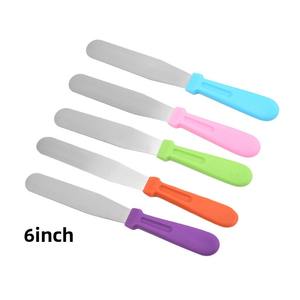 Cuchillo de beso recto de acero inoxidable, espátula suavizante de crema para hornear <span class=keywords><strong>pan</strong></span> y pastel, herramienta de decoración de cocina, raspador de repostería - Product Image 6