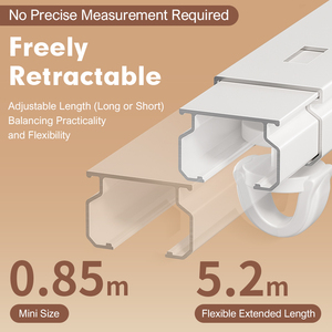 Factory Wholesale Telescopic Aluminum <b>Curtain</b> Rail Bulk Supply Hotel Apartment Track - Product Image 1