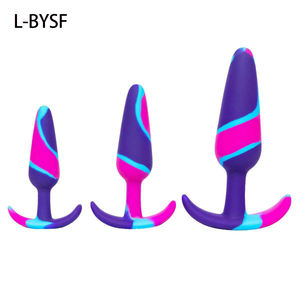Großhandel Analplug-Set S/<span class=keywords><strong>M</strong></span>/L Bunt Gemischte Butt Plugs Reines Silikon Erwachsenen-Spielzeug Anale Dilatations-Spielzeuge für <span class=keywords><strong>M</strong></span>änner und Frauen Sex-Spielzeug - Product Image 1