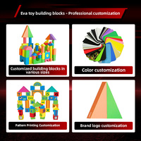 Jouets éducatifs en blocs de construction en EVA colorés personnalisés en usine