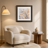 Impression sur toile personnalisée de luxe avec texture artistique, motif botanique, impression UV, avec cadre PS, photos réelles de l'usine, pour mur de salon