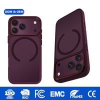 Étui magnétique ultra doux au toucher pour iPhone 18 Pro Max, antichoc, avec anneau métallique pour caméra, logo personnalisé, OEM ODM, vente en gros