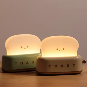 A New Rechargeable and Cute LED <b>Night</b> <b>Light</b> in the Shape of a Toaster for Children's Bedrooms - Product Image 5