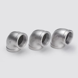 Coude à filetage interne en acier inoxydable 304 et 316L, connexion à 90° et à angle droit, 4 points, pour tuyaux d'eau, plomberie - Product Image 4