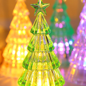 Glowing Glass Christmas Tree Ornaments Home Luminous Desktop Decoration Led Night Light Party Xmas Decorations Festival Kid Gift - Product Image 6