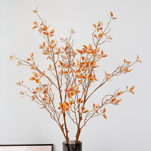 Branches artificielles de ficus, fleurs séchées en plastique, décoration de mariage et de maison, haute simulation, format cylindrique - Product Image 1