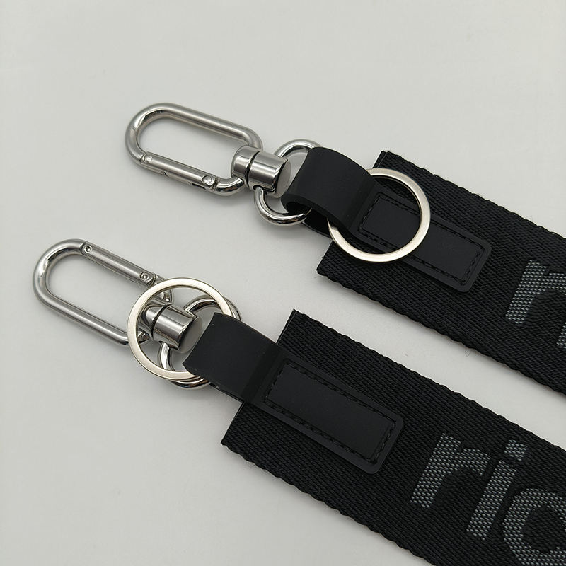 Factory Direct Lulu Style Logo Custom Jacquard Keychain Anti-lost ...