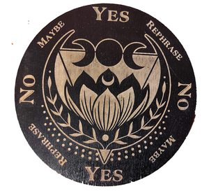 Tablero de péndulo de madera para adivinación con mandala de flores para respuestas herramientas de adivinación para prácticas espirituales y ocultas - Product Image 6