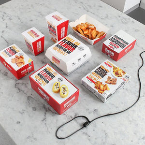 Boîte à hamburger gratuite frites <span class=keywords><strong>poulet</strong></span> côtelette de <span class=keywords><strong>poulet</strong></span> snack plateau coréen <span class=keywords><strong>poulet</strong></span> frit boîte de bateau à emporter - Product Image 4