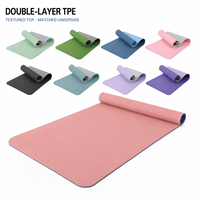 Tapis de fitness TPE rectangulaire personnalisé ODM, coussin résistant pour Pilates, pour les distributeurs et fournisseurs en gros de matériel de studio
