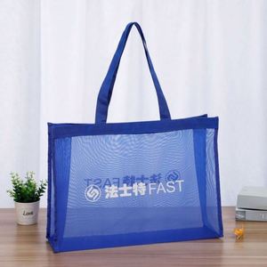 Bolsa de Mano de Malla para Mujer con Logotipo Personalizado al por Mayor, Bolsa de Compras, Bolsa de Playa - Product Image 6