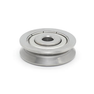 Rodamiento de Bolas de Ranura Profunda de Acero Inoxidable S6000ZZ, Anillo Exterior No Estándar, Ranura en V, Polea Totalmente Metálica, Guía para Cable Metálico - Product Image 4