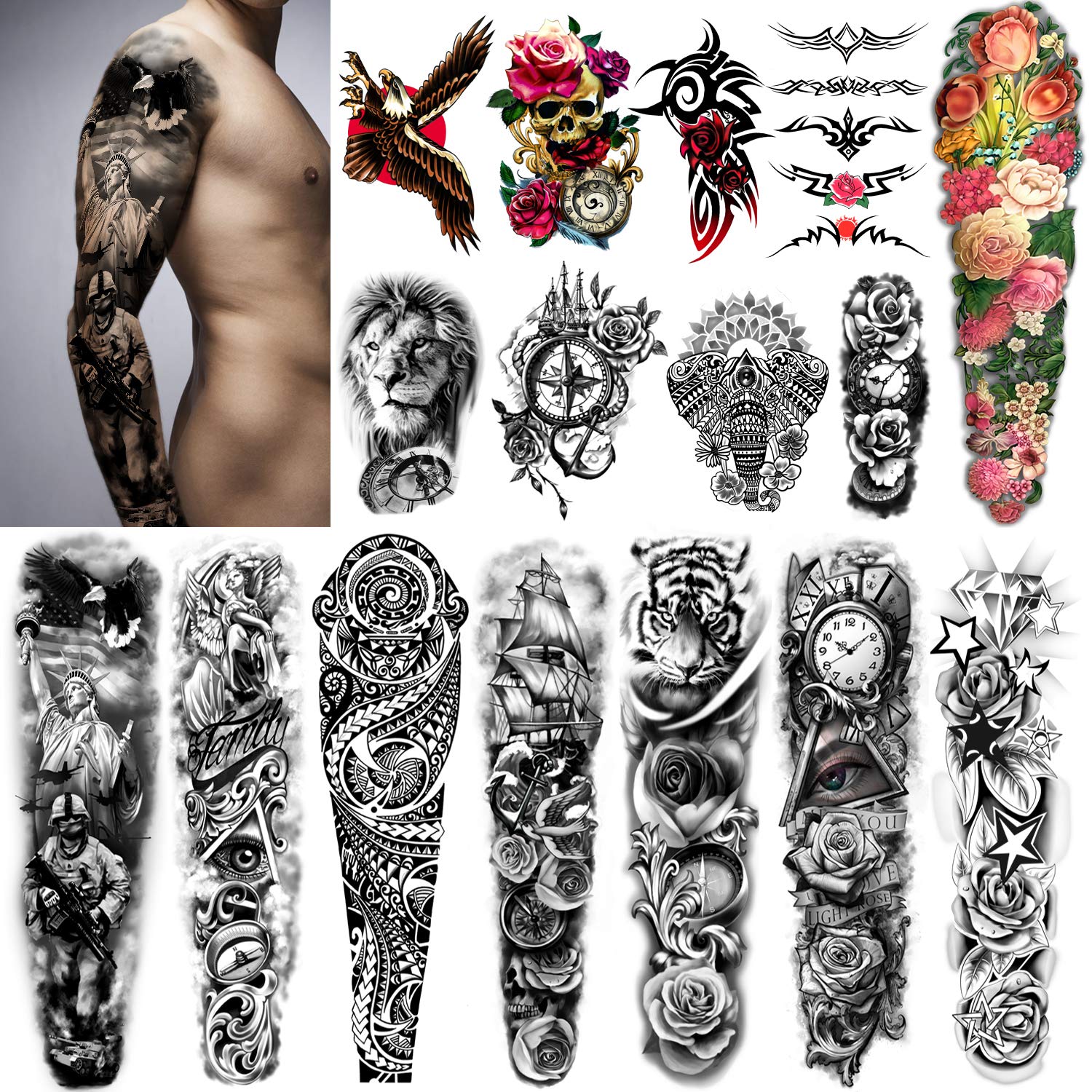 Long Lasting Temporary Tattoos - Cute Designs for All, image size:1500x1500