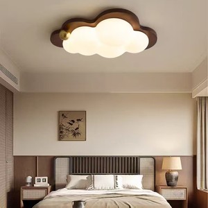Lampe de plafond LED Cloud style crème Mid-Century, intelligente et respectueuse des yeux, pour chambre à coucher, chambre d'enfant, maison d'hôtes - Dropshipping Shopify - Product Image 5