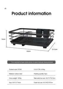Có thể mở rộng dây thép bữa ăn tối đồ nấu nướng món ăn tấm bát khô Giá đứng kệ cho bồn rửa nhà bếp phụ kiện - Product Image 4