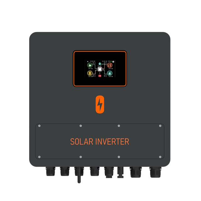PowMr Touchscreen IP65 3KW 6KW 230V Single Phase Parallel Operation up to 6 Units 2 AC Input off Grid Solar Inverter