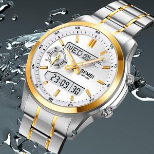 SKMEI นาฬิกาสปอร์ตมีไฟด้านหลังสำหรับผู้ชาย, นาฬิกาสำหรับผู้ชายกันน้ำนาฬิกาปลุกจับเวลานับถอยหลัง3ครั้งนาฬิกาข้อมือดิจิตอล - Product Image 4