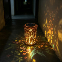 Luces Solares Decorativas para Jardín, Lámpara Metálica Colgante con Diseño Único de Colibrí, para Regalo, Venta al por Menor, Marca Privada