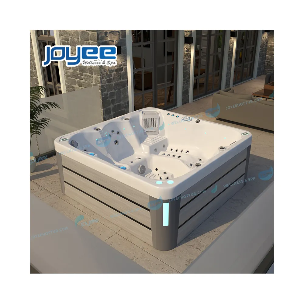 JOYEE cheap price American style 6 person us aristceh acrylic hot tub garden villa whirlpool bath balboa outdoor spa hottubs