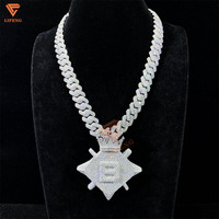 En gros Haute Qualité 10mm Miami Cubain Lien Boîte Chaîne Passe Diamant Test Moissanite Bijoux avec Usine Dropshipping