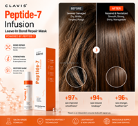Masker Rambut Perbaikan Ikatan Peptide-7 7 Peptida Aktif Perawatan Keratin untuk Rambut Kering, Mengembang, dan Diwarnai Salon