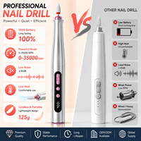Machine à ongles électrique rechargeable en forme de stylo, lime à ongles portable sans fil pour manucure, pédicure, acrylique et gel