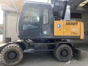 En stock 21 Ton Construcción de segunda mano Original Corea Usado Hyundai 210W-7 210W-9 Excavadora de ruedas para la venta - Product Image 2