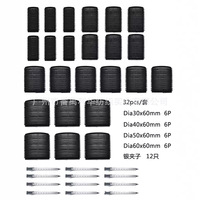 Ensemble de bigoudis à noyau en plastique (50+40+28+17) – 6 tiges auto-adhésives en nylon pour coiffure, fabriqué en Chine