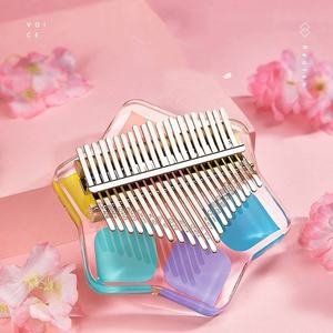 Kalimba peinte en cristal à 21 tons, piano à pouce, mini instrument de musique portable, idéal pour les cadeaux d'anniversaire, pour les débutants et les amateurs de musique - Product Image 3