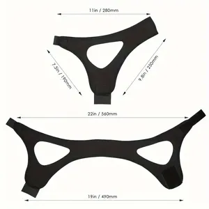 1 buah tali dagu antidengkur memperbaiki masalah pernapasan dengan mulut terbuka selama tidur tali dagu segitiga - Product Image 5