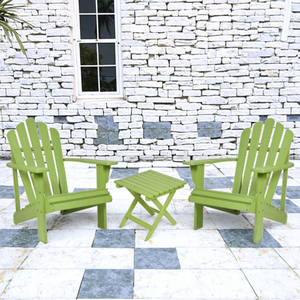 Conjunto de Sillas Adirondack de Madera Maciza de Alta Calidad con Mesa Plegable, Impermeable y Ecológico para Espacios de Comedor al Aire Libre en Jardines y Resorts - Product Image 2
