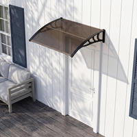 Auvent mural fixe en polycarbonate pour fenêtre extérieure, imperméable, résistant aux UV, abri de pluie pour balcon, taille personnalisée, fabrication en usine