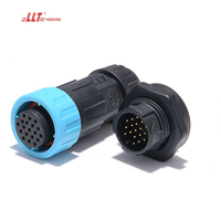 Connecteur de signal audio circulaire multipin étanche 18 broches 5A 110V M19 DC AC pour montage sur panneau