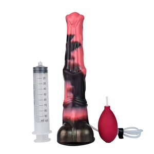 FAAK Large Ejaculation Realistic Horse <b>Dildo</b> With Sucker Silicone Squirting Penis Spray Liquid Colorful Sex Toys for Women Men - Product Image 4