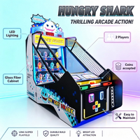 Machine de jeu d'arcade de lancer de balles Hungry Shark à monnayeur pour aire de jeux intérieure et parc d'attractions