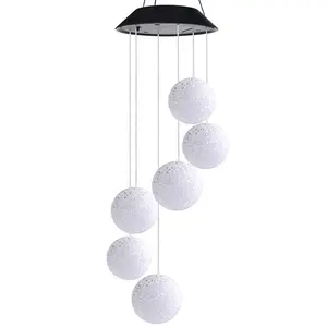 Luci da giardino Decorative a sfera di cristallo ad energia solare lampada da notte a campana a sospensione impermeabile per la casa Par