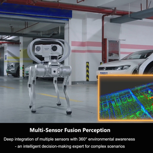 Robot quadrupède industriel personnalisé, robot intelligent intelligent à intelligence artificielle, chien robot pour le sauvetage, la foresterie, la lutte contre les incendies, la sécurité, la <span class=keywords><strong>patrouille</strong></span>, l'inspection - Product Image 6