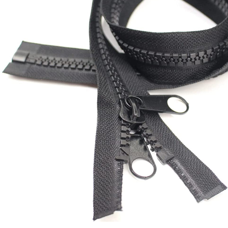 Фабричный швейный спальный мешок, аксессуар для лодки, палатки, черный с двойным вытяжным язычком, ползунок с открытым концом #10, разделяющие большие пластиковые молнии