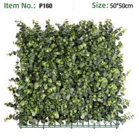 Césped Artificial de Plástico Resistente a los Rayos UV, Ecológico y Duradero, Follaje de Pared con Hojas Verdes para Decoración Interior y Exterior