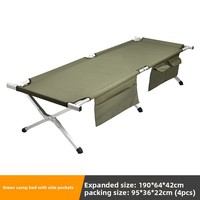 Lit pliant en métal TOPIND à prix avantageux, en alliage d'aluminium, lit simple pliable pour le camping