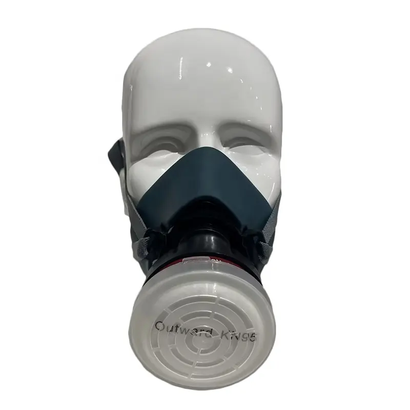 Cup-shaped Durable Industrial Safety Chemical Respirator Gas Mask with Single Cartridge
