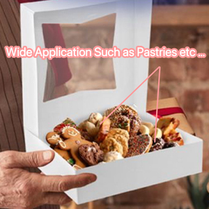 Contenitore di cartoncino personalizzato Kraft taglio quadrato Sandwich Pack Bloomer Cafe triangolo Sandwich scatola con finestra scatole di visualizzazione - Product Image 4