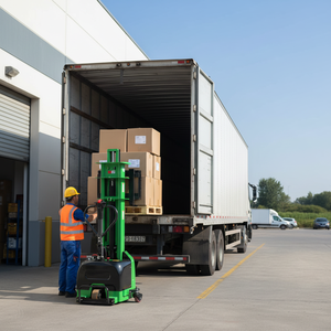 Apilador Autocargable <span class=keywords><strong>de</strong></span> 1T, Apilador con Horquillas, Sistema <span class=keywords><strong>de</strong></span> Elevación Hidráulico, Apilador Portátil Montado para Logística Urbana <span class=keywords><strong>y</strong></span> Entrega - Product Image 1