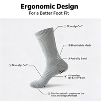 Chaussettes de cyclisme respirantes antidérapantes à design gratuit, chaussettes de sport professionnelles pour la course en plein air