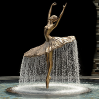 Statue de danse de Ballet moderne de luxe, Sculpture de fontaine de cascade en Bronze à vendre